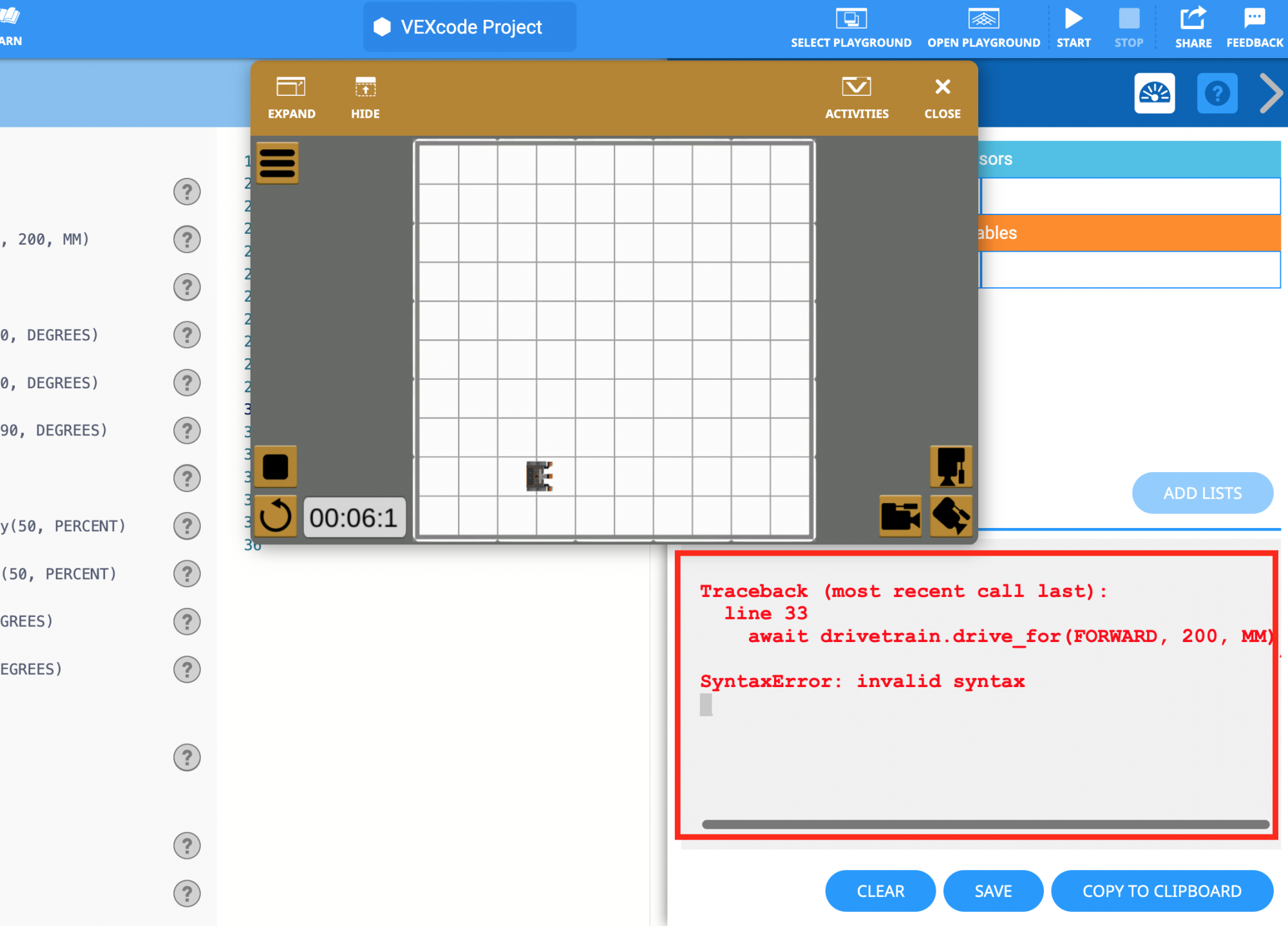 Unit 1 Introduction And Fundamentals Lesson 4 Tips And Tricks With Vexcode Vr Python Vex